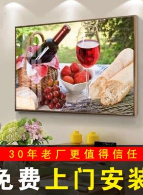 现代简约轻奢晶瓷装墙面饰画雨桐印象关玄卧室客厅壁画支持安装定