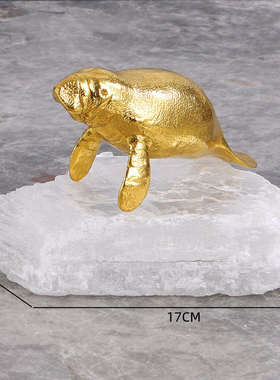 天然水晶石黄铜动物可爱小白兔子客厅卧室书房桌面家居摆设软装饰