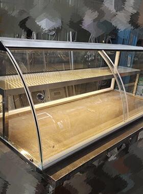 圆弧方形罩定制拉门玻璃罩快餐车售饭台商用玻璃罩展示柜熟食柜