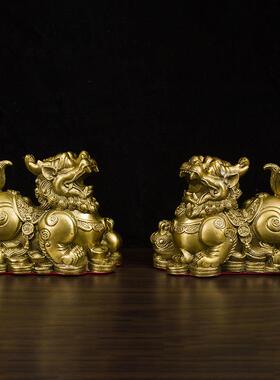 新款直销铜貔貅摆件工艺品商务办公室摆件家居客厅装饰乔迁开业礼