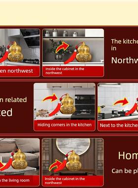 普陀山火烧龙瓶铜葫芦厨房西北角火烧天门财富摆件正品止泻