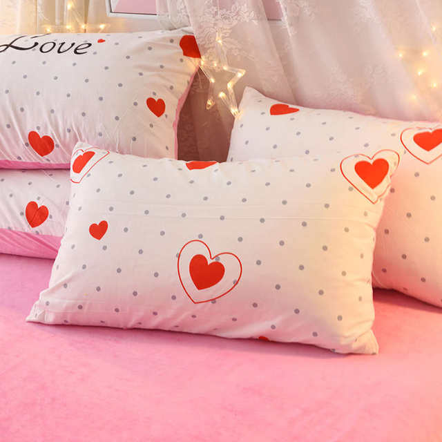 Girls' Heart A Fur B Crystal Fleece Four-Piece Set Princess Style Thickened Warm Flannel Internet Celebrity Quilt Cover Bedding