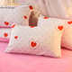 Girls' Heart A Fur B Crystal Fleece Four-Piece Set Princess Style Thickened Warm Flannel Internet Celebrity Quilt Cover Bedding