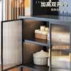 Carbon steel sideboard perforated plate kitchen shelf floor-standing multi-layer oven microwave appliance multi-function storage cabinet