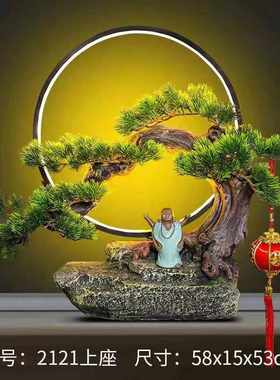 户外别墅公司酒店玄关装饰品花园造景摆件大型水幕墙假山流水喷泉