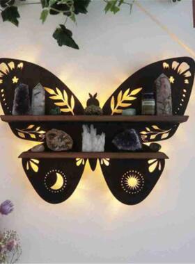 luna moth lamp crystal shelf月神蛾灯水晶架蝴蝶家居水晶置物架