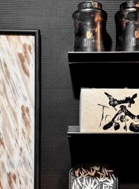 新中式茶叶柜摆件样板间样品屋展示中心书房茶室客厅软装饰品茶叶