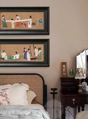 韩熙载夜宴图中国风书房茶室挂画宋代美学走廊装饰画复古床头壁画