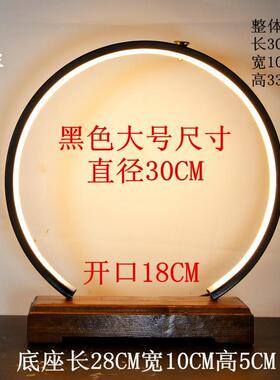 正品LD中禅意倒流悬壶根雕水灯创意E招 新式绿植鱼缸财猫装饰底座