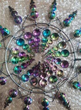 跨境金属风车捕风器户外风吹摆件花园草坪风向标庭院装饰插件