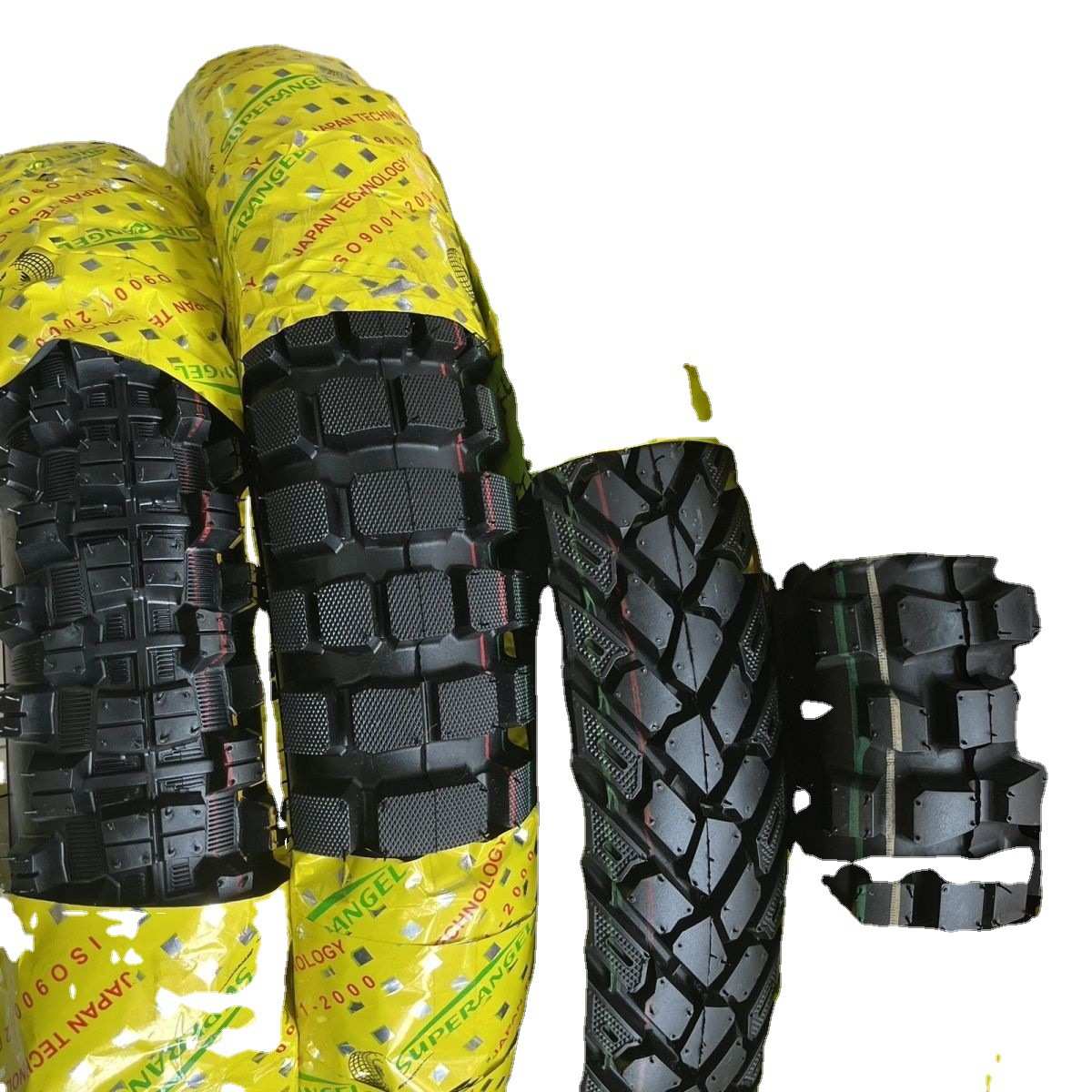 Motorcycle tire 3.00-18 ultra-high tooth steel wire tire 8-layer thickened anti-slip wear-resistant vacuum inner and outer tire