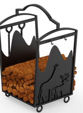 美架式乡家用壁炉RD920919村木柴火架家居铁柴艺木材火炉工具四件