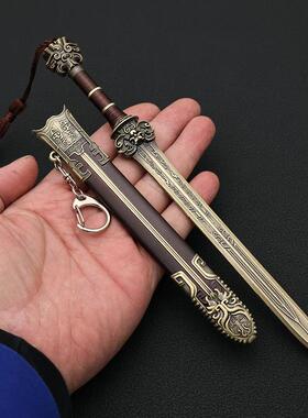 封神演义影视周边武器模型西岐佩剑22CM带鞘全金属工艺品摆件