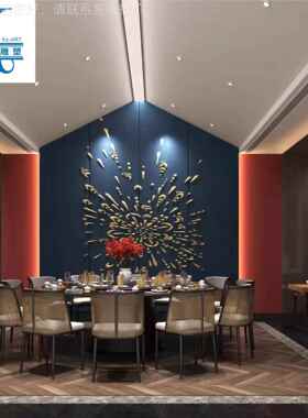 现代简画约脂酒店餐厅装新中式14148树壁画入户客厅玄关走廊壁饰