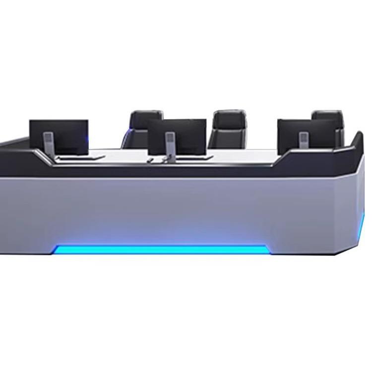 Paint command center console security monitoring room multimedia console workbench curved dispatching table