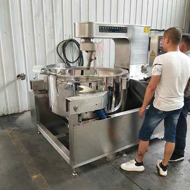 Long beef sauce stirring and stir-frying machine, hot pot base sauce sauce seasoning equipment, chili ze frying pot