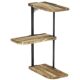 Spot corner rack iron wood combined with wall storage rack bathroom floating partition living room decoration rack