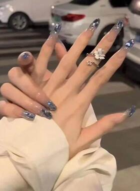24Pcs False Nails French Gradient Ballet Fake Nails Press on
