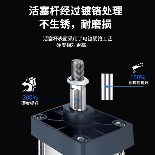 气缸大推力长型程SC32/40/50/63/80/100/125/160/200 - 图2