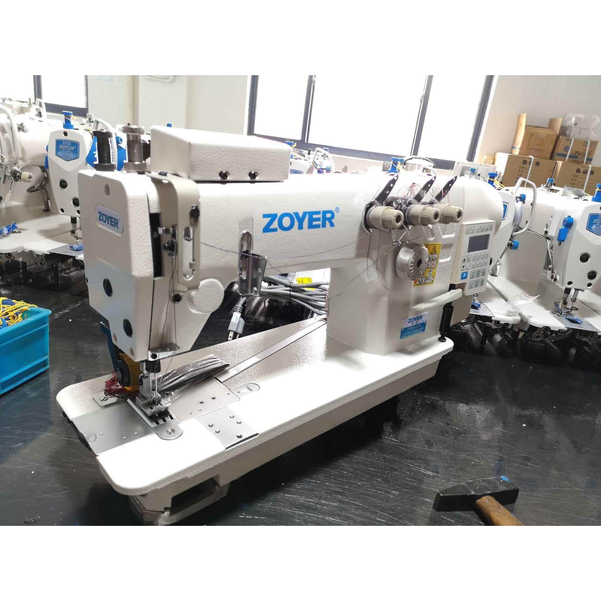 ZY3800-3DPL直驱高速三针链式平缝机(带拖轮)平车链缝机 - 图0