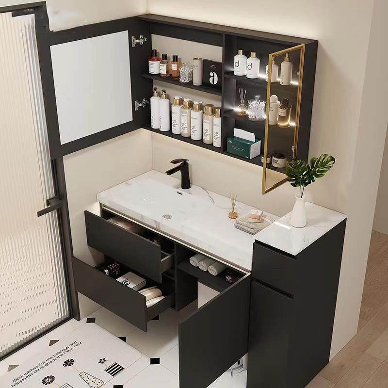 岩板陶瓷无缝盆扫地机器人浴室柜卫生间洗漱台洗手洗脸台盆柜组合,淘宝优惠券,粉丝福利购,淘宝优惠卷