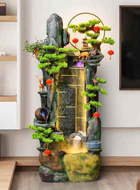 假山流水喷泉景观循环水办公室客厅装饰品鱼池风水轮落地招财摆件