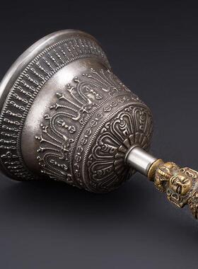 各种九股金刚铃和杵，一套大小金刚铃，八吉祥密宗尼泊尔纯铜供饰