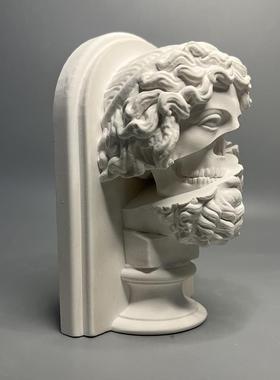 宙斯欧式复古罗马神话石膏像雕塑创意个性高级艺术装饰桌面摆件礼