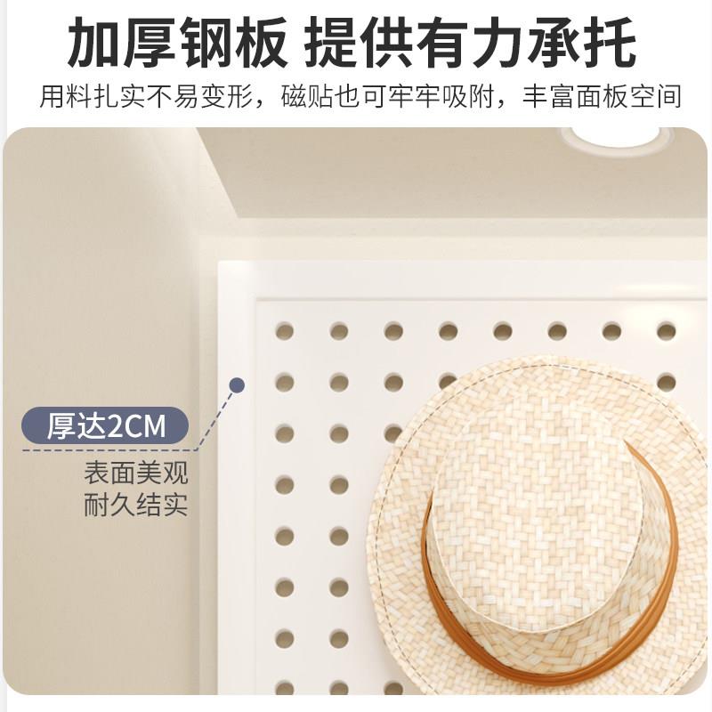 Entrance entrance hole board storage rack stainless steel punched wall storage multi-functional hanging board decoration home display