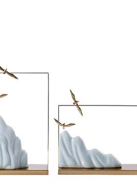 新中式软装摆件样板房简约装饰品家居客厅柜子玄关意境现代工艺品