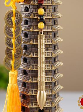 铜质文昌塔装饰纯黄铜13层铜质文昌塔为学生提供13层高雅的自习室