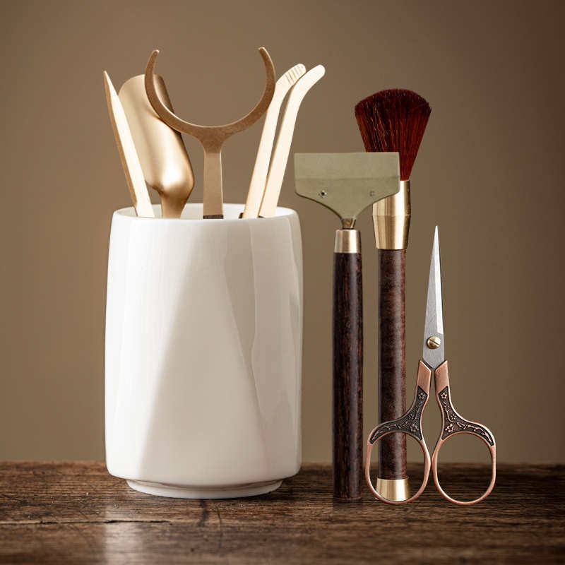 羊脂玉白瓷茶道六君子套装家用功夫茶具配件泡茶用品大全茶夹茶筒,淘宝优惠券,粉丝福利购,淘宝优惠卷