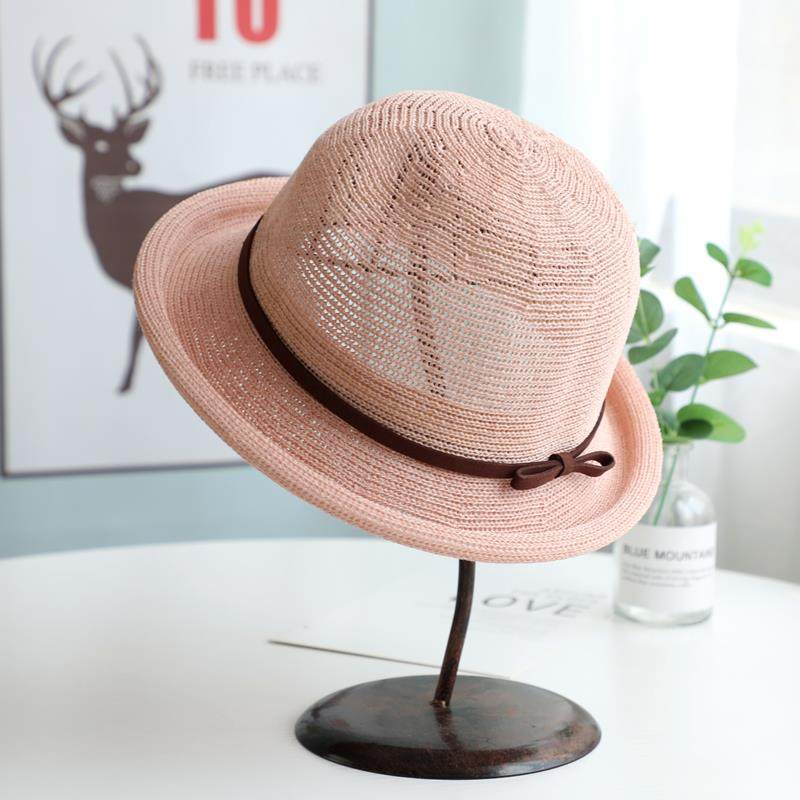 遮阳帽子韩版百搭出游圆顶小礼帽防晒渔夫草帽0119k,淘宝优惠券,粉丝福利购,淘宝优惠卷