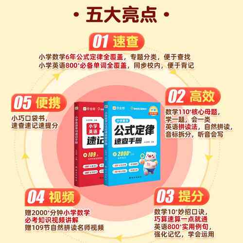 作业帮小学英语单词速记手册人教版 小学生三四五六年级上下册英语新教材同步练习册每日一练英语语法词汇知识点汇总表拆分拼读法 - 图0