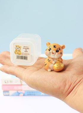 可爱的小老虎摆件生肖虎生日礼物树脂客厅办公桌面电脑机箱装饰品