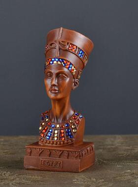 包邮现代简约家居大厅尼罗河装饰艳后摆设古埃及传奇人物雕塑摆件