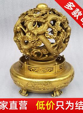 大号九转乾坤铜鼎时扭转乾坤九龙球大铜鼎定铜器摆件做桌面礼品