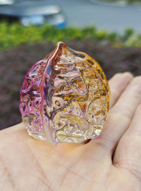水晶核桃核桃摆件玻璃装饰摆件