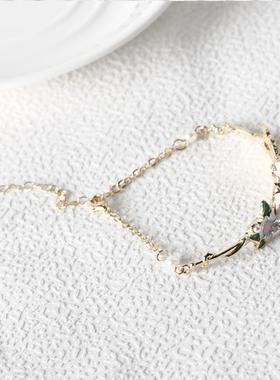 时尚新品韩版田园风小兔子花朵手链创意小清新少女闺蜜手链手饰