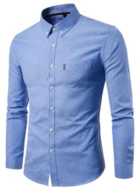 衬衫Mens Formal Shirts Men Long Sleeve Slim Fit Casual Shirt