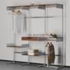 Floor-standing storage system wall track bookshelf wall-mounted bookcase ancient cave plate storage rack open coat rack
