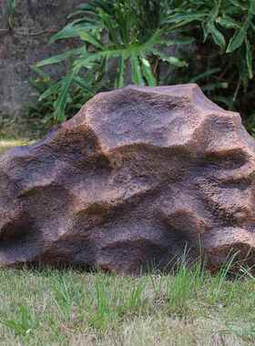 仿真假石头玻璃钢空心防水遮挡装饰品井圈井盖石罩定制假石摆件