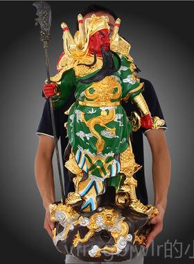 新款招财九龙 关公摆大号供奉关二爷武神佛件像工艺品摆设 开业礼