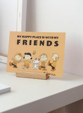 蔷薇海洋 chic风木座卡插 温柔的装饰摆饰 便利贴明信片卡片展示