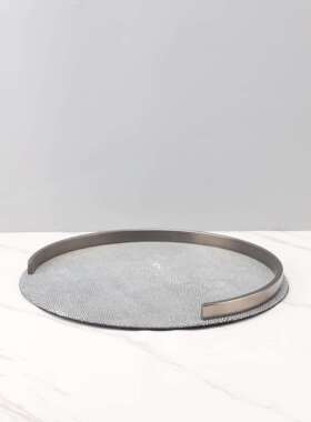 欧托式金属皮革卧收纳盘样板0534房室客厅餐电视柜家居软装饰品厅