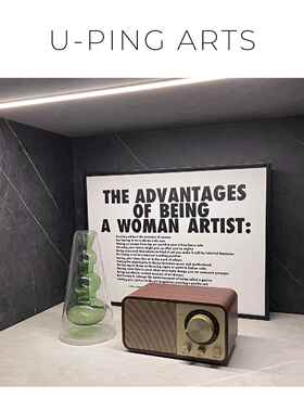 样板房软装书柜桌面家居模拟花相框挂画玻璃工艺品Zh3498