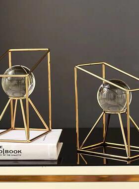 欧式约透明简装水6996晶球书档创意艺术摆件办室公轻奢饰品