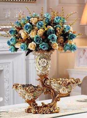 欧式花瓶摆件餐桌创意多功能花插客厅复古装饰品电视柜花器