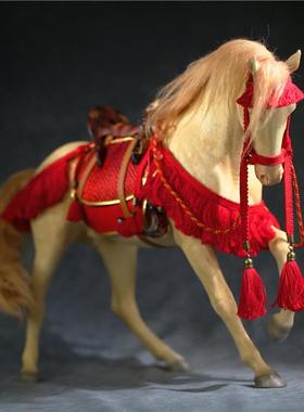 JXK 1/6汗血宝马模型 摆件关羽兵人坐骑动物周边仿真骏马手办