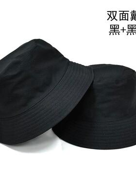 春夏季宝宝大码徒步帽小黄帽短檐渔夫帽潮流圆脸好看白色外出女款